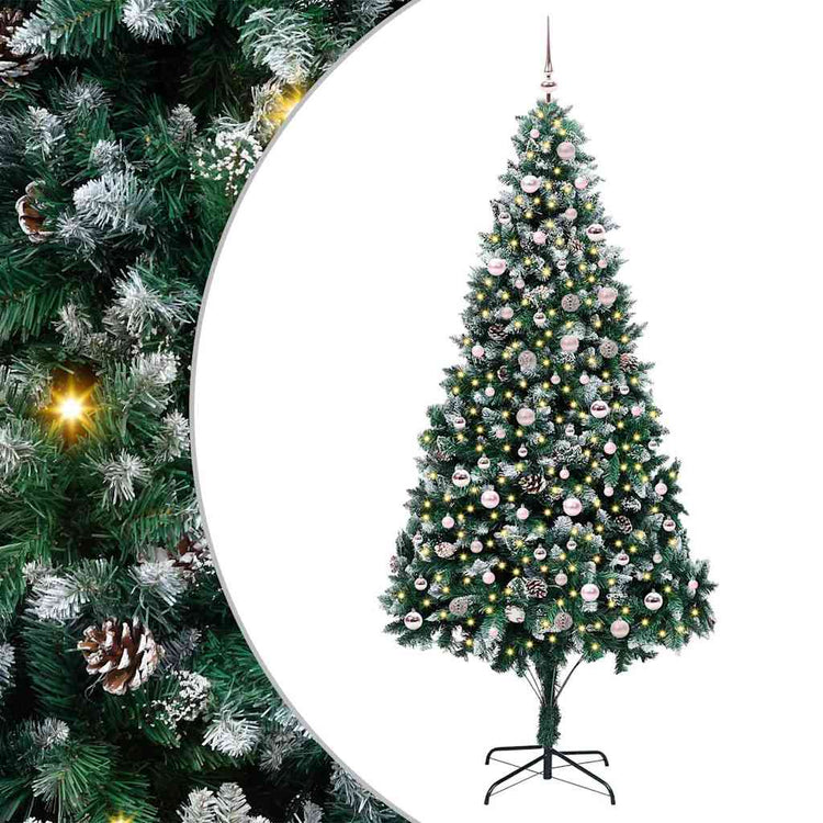 Vidaxx sapin de Noël artificiel vert 240 cm PVC et acier et plastique