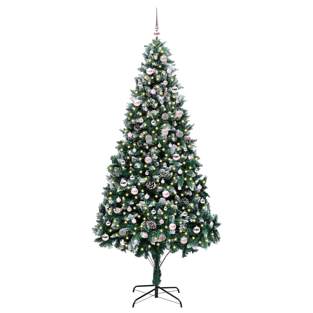 Vidaxx sapin de Noël artificiel vert 240 cm PVC et acier et plastique
