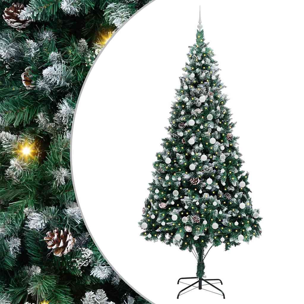 Vidaxx sapin de Noël artificiel vert 240 cm PVC et acier et plastique