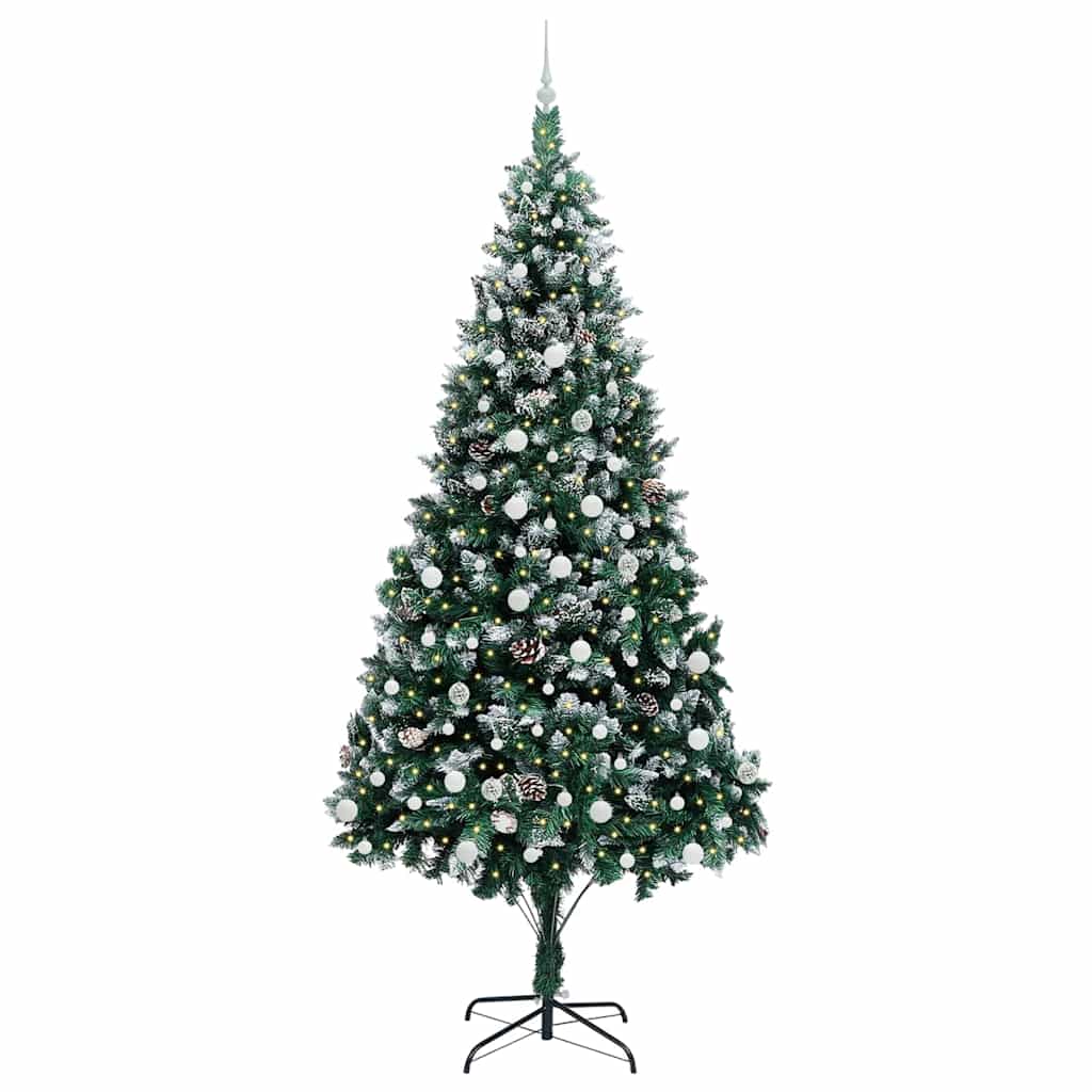 Vidaxx sapin de Noël artificiel vert 240 cm PVC et acier et plastique