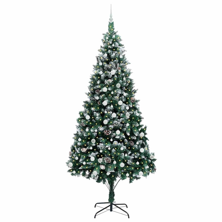 Vidaxx sapin de Noël artificiel vert 240 cm PVC et acier et plastique