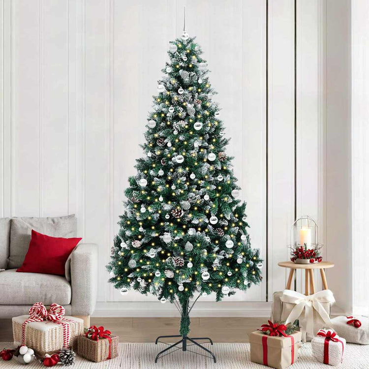 Vidaxx sapin de Noël artificiel vert 240 cm PVC et acier et plastique