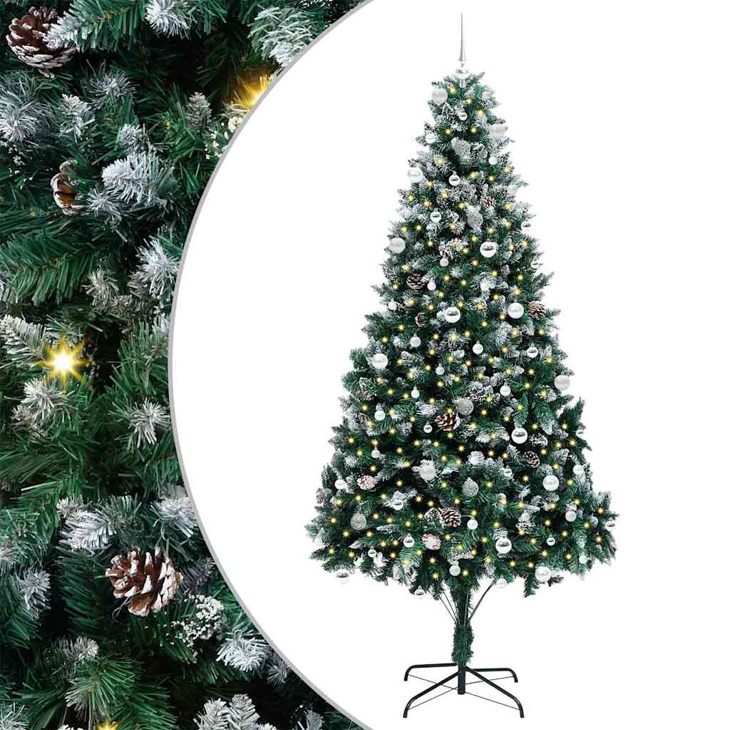 Vidaxx sapin de Noël artificiel vert 240 cm PVC et acier et plastique