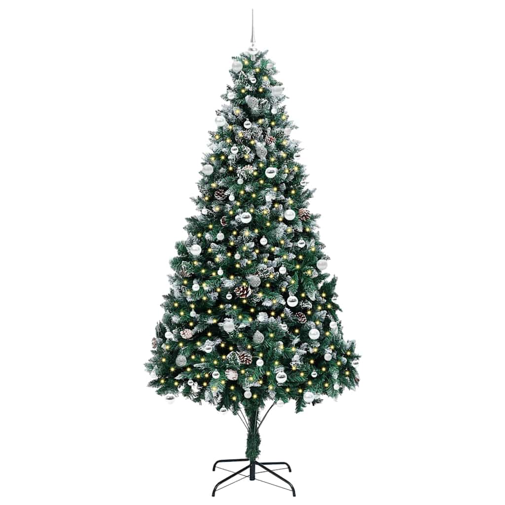 Vidaxx sapin de Noël artificiel vert 240 cm PVC et acier et plastique