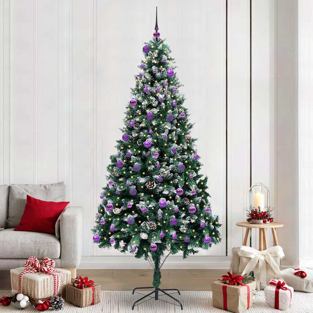 Vidaxx sapin de Noël artificiel vert 240 cm PVC et acier et plastique