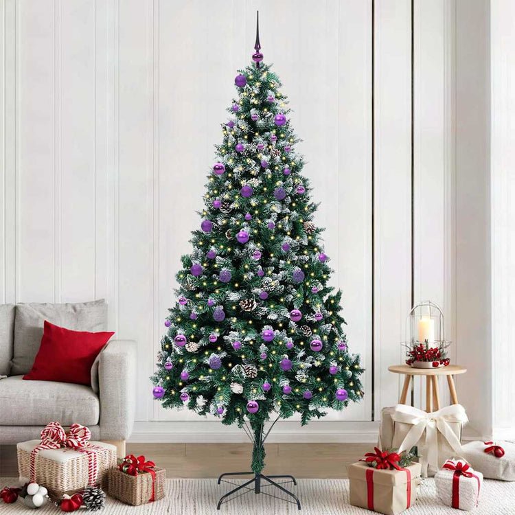Vidaxx sapin de Noël artificiel vert 240 cm PVC et acier et plastique