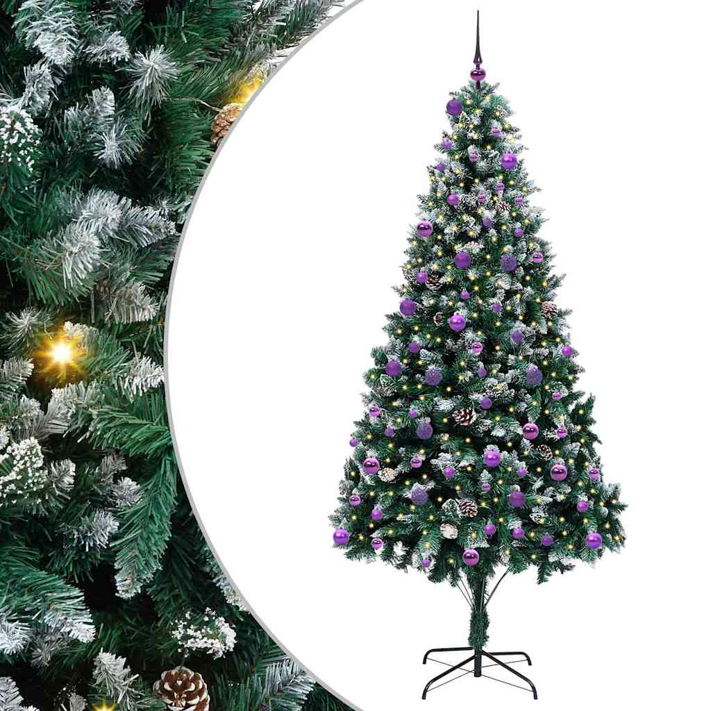 Vidaxx sapin de Noël artificiel vert 240 cm PVC et acier et plastique