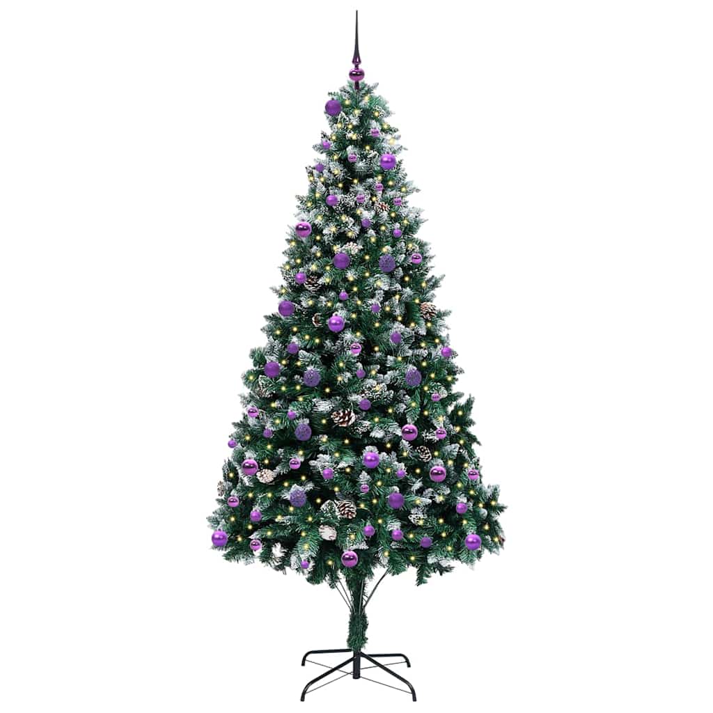 Vidaxx sapin de Noël artificiel vert 240 cm PVC et acier et plastique
