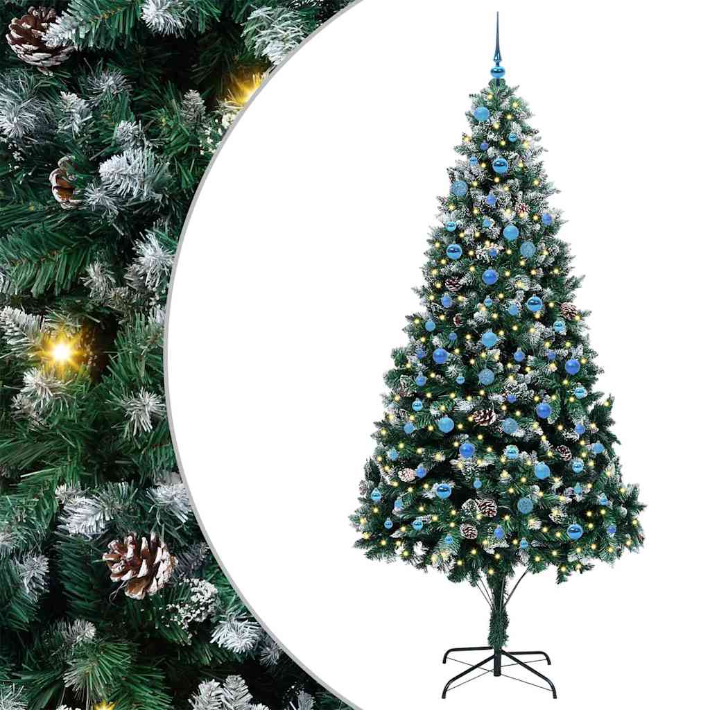 Vidaxx sapin de Noël artificiel vert 240 cm PVC et acier et plastique