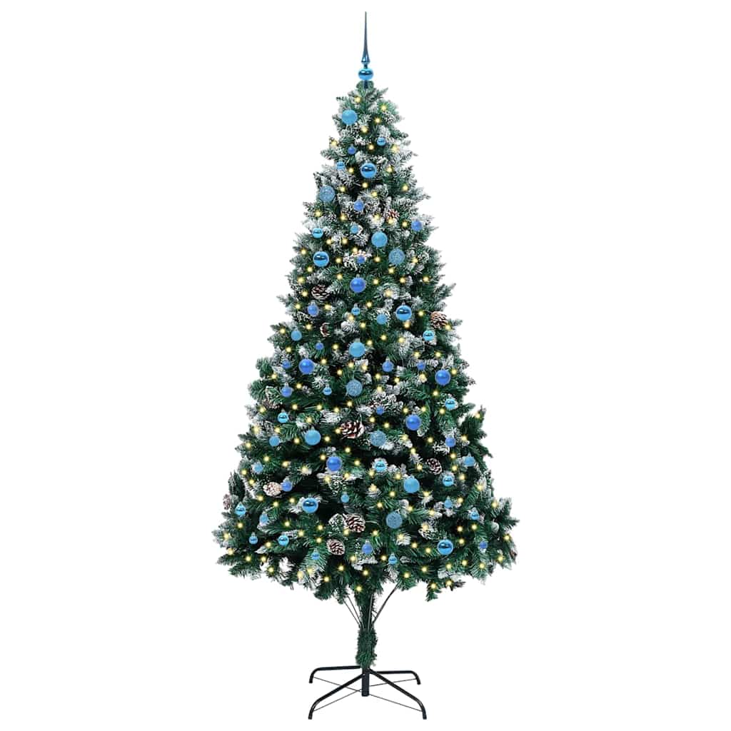 Vidaxx sapin de Noël artificiel vert 240 cm PVC et acier et plastique