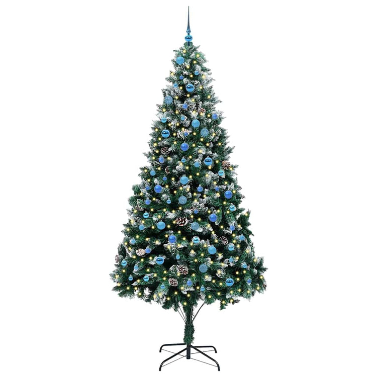 Vidaxx sapin de Noël artificiel vert 240 cm PVC et acier et plastique