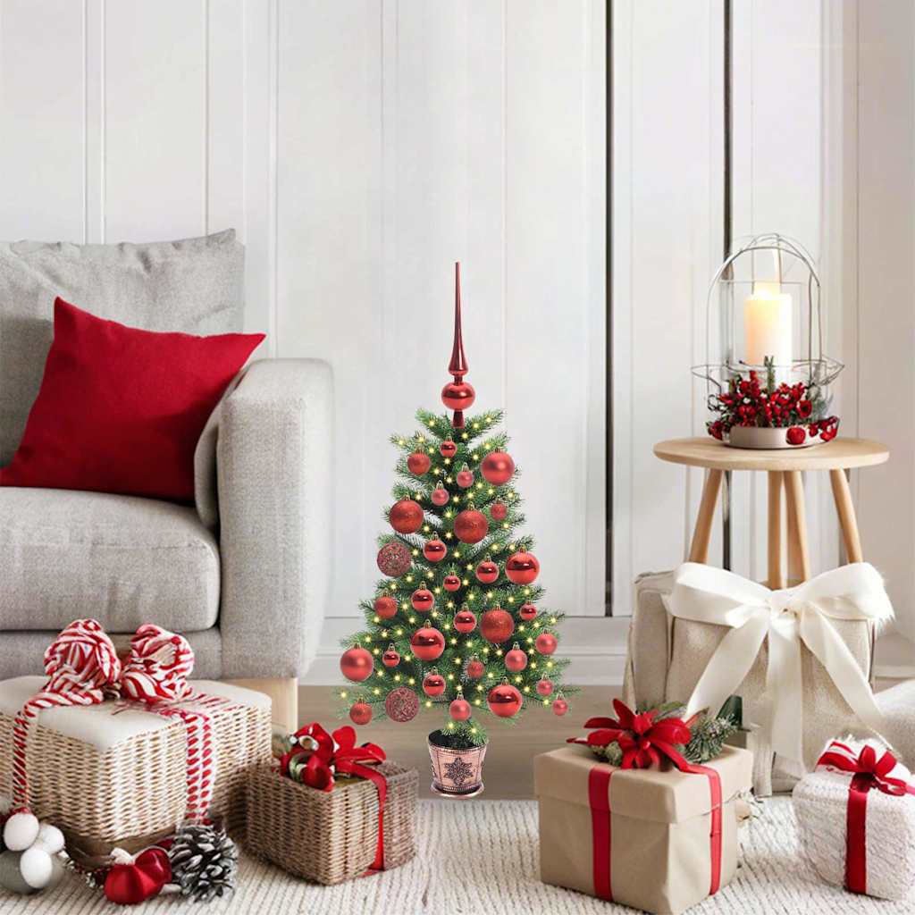VidaXL Sapin de Noël avec 150 LED avec standard vert 65 cm PE