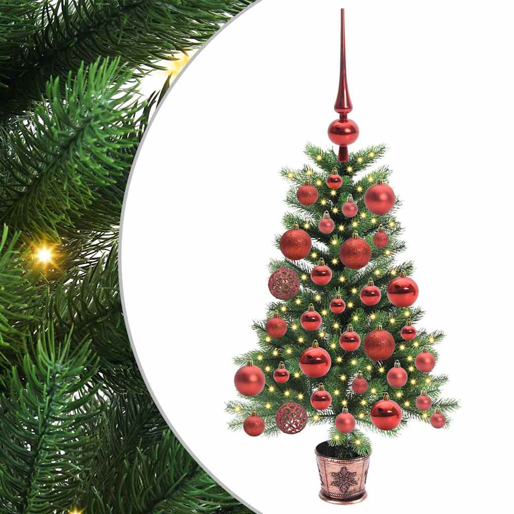VidaXL Sapin de Noël avec 150 LED avec standard vert 65 cm PE