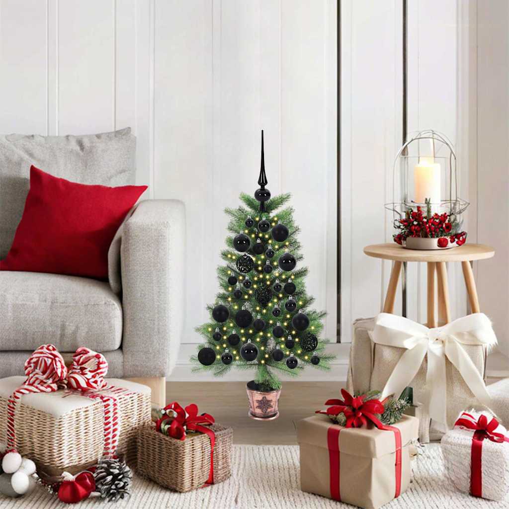 VidaXL Sapin de Noël avec 150 LED avec standard vert 65 cm PE