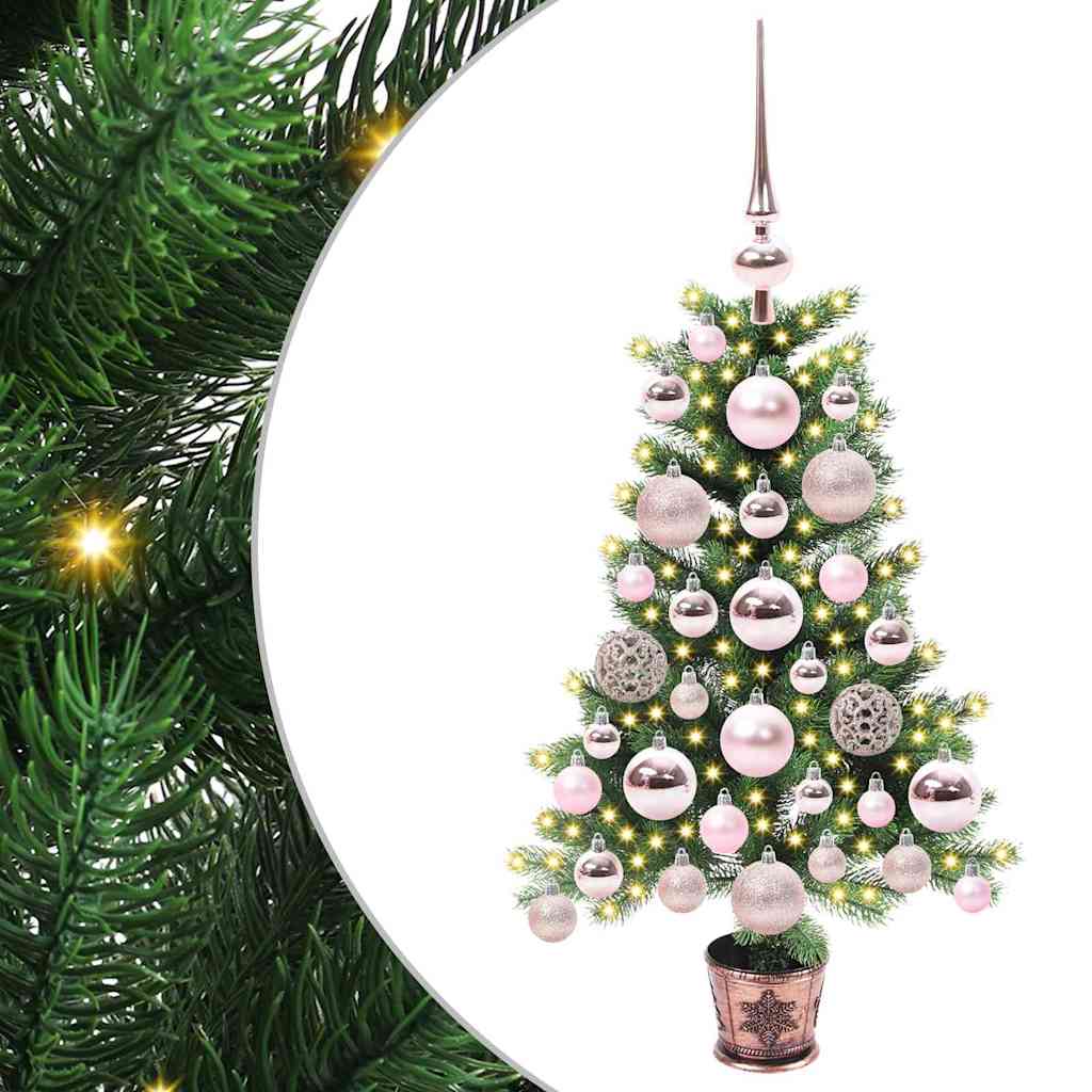 VidaXL Sapin de Noël avec 150 LED avec standard vert 65 cm PE