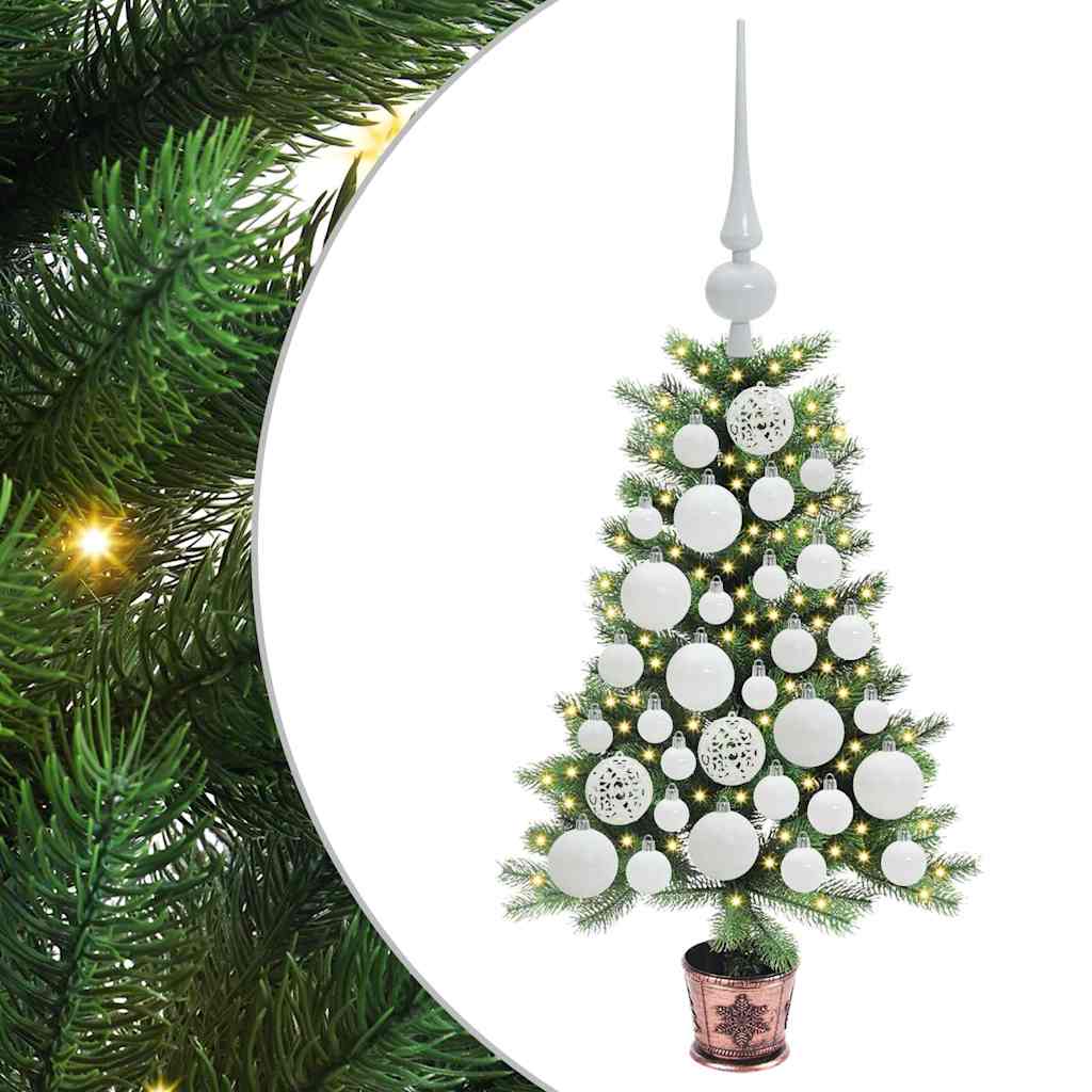 VidaXL Sapin de Noël avec 150 LED avec standard vert 65 cm PE