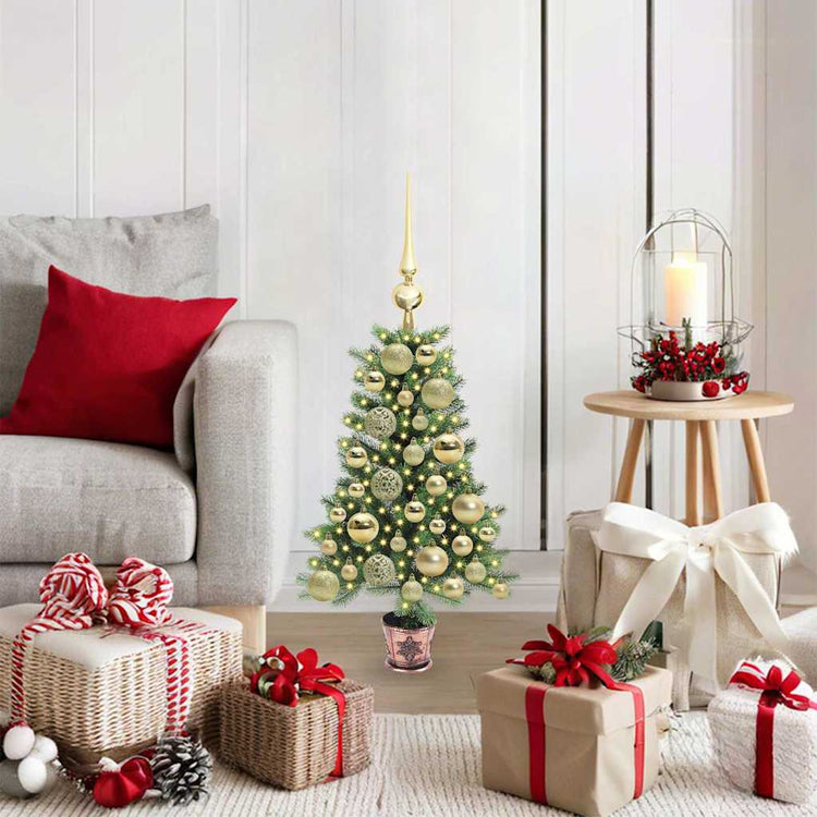 VidaXL Sapin de Noël avec 150 LED avec standard vert 65 cm PE