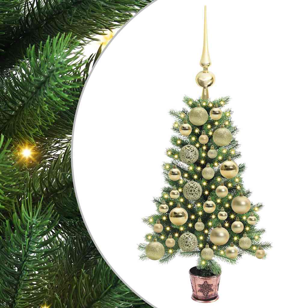 VidaXL Sapin de Noël avec 150 LED avec standard vert 65 cm PE