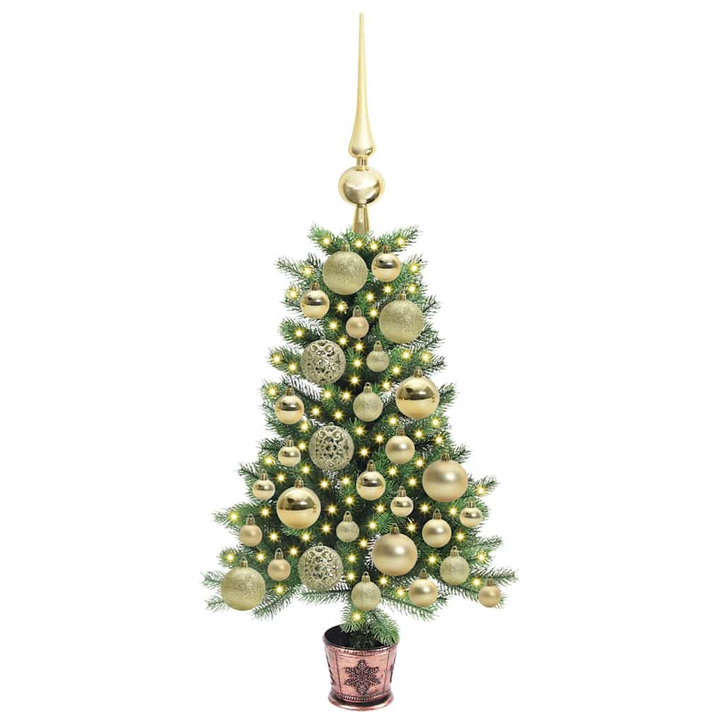 VidaXL Sapin de Noël avec 150 LED avec standard vert 65 cm PE