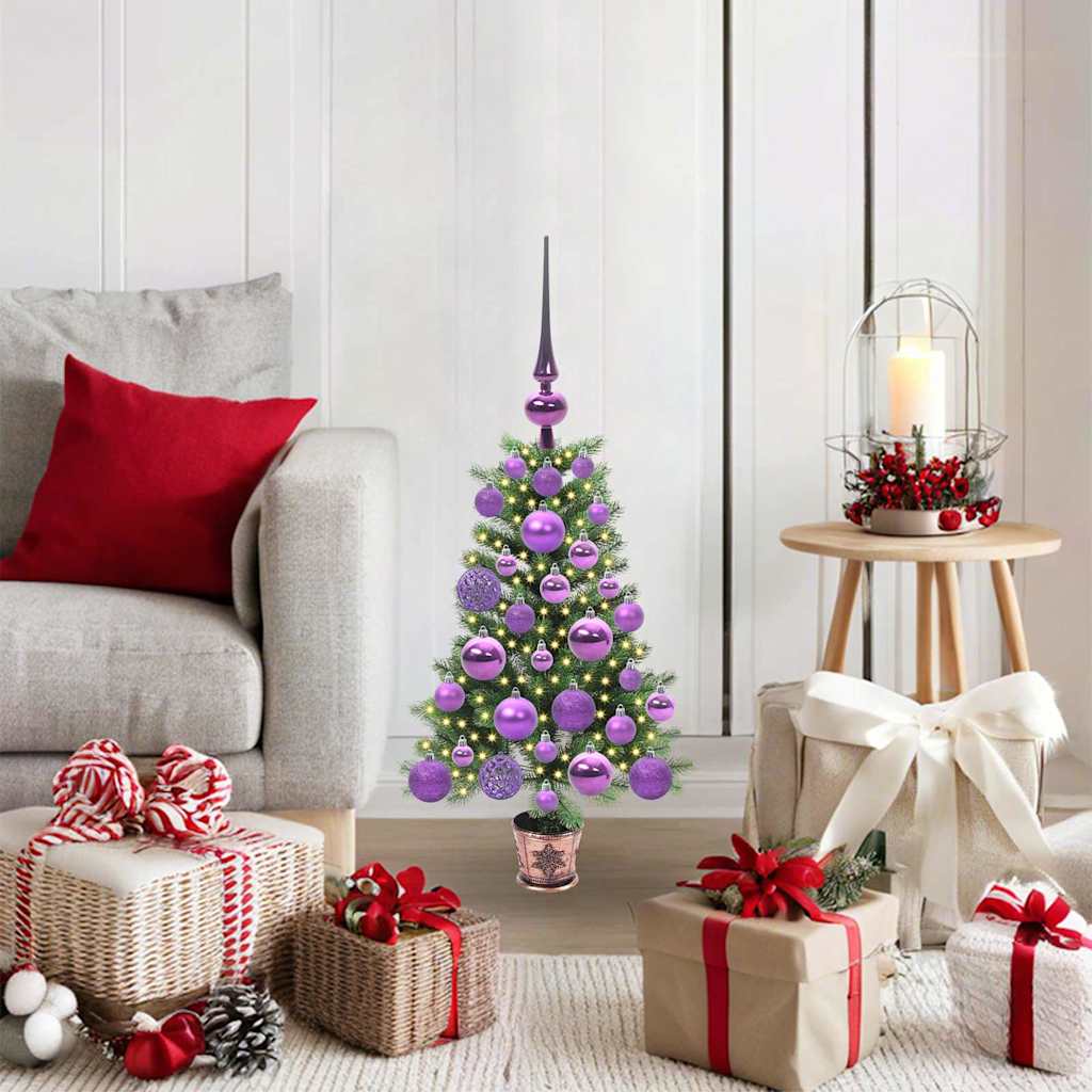 VidaXL Sapin de Noël avec 150 LED avec standard vert 65 cm PE