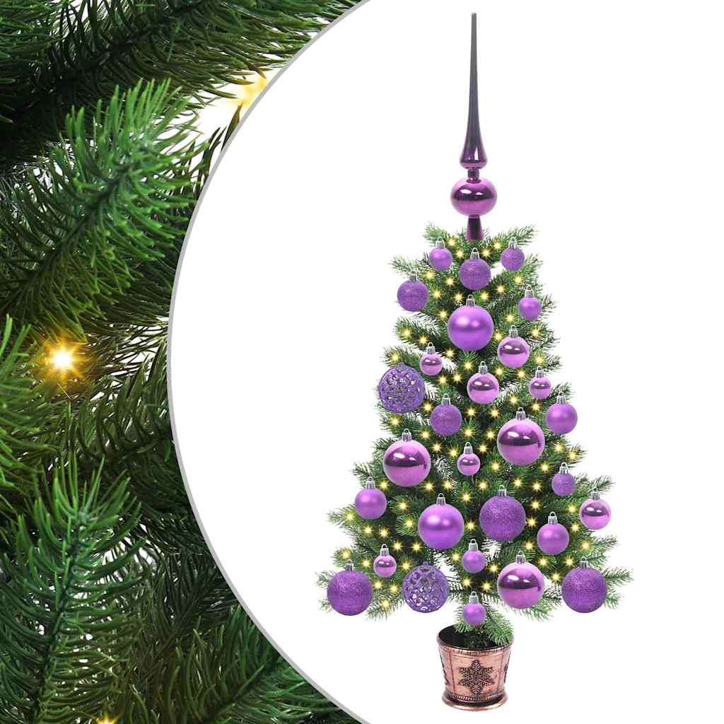 VidaXL Sapin de Noël avec 150 LED avec standard vert 65 cm PE