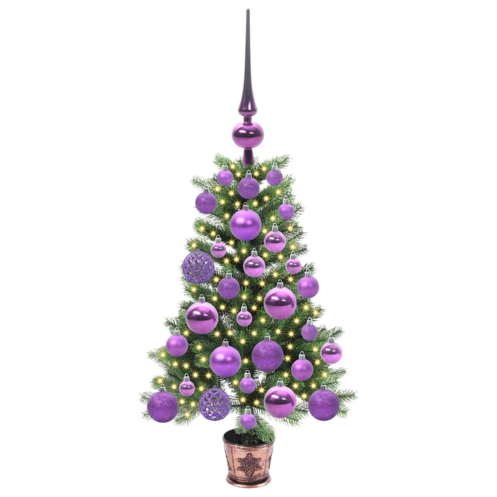 VidaXL Sapin de Noël avec 150 LED avec standard vert 65 cm PE