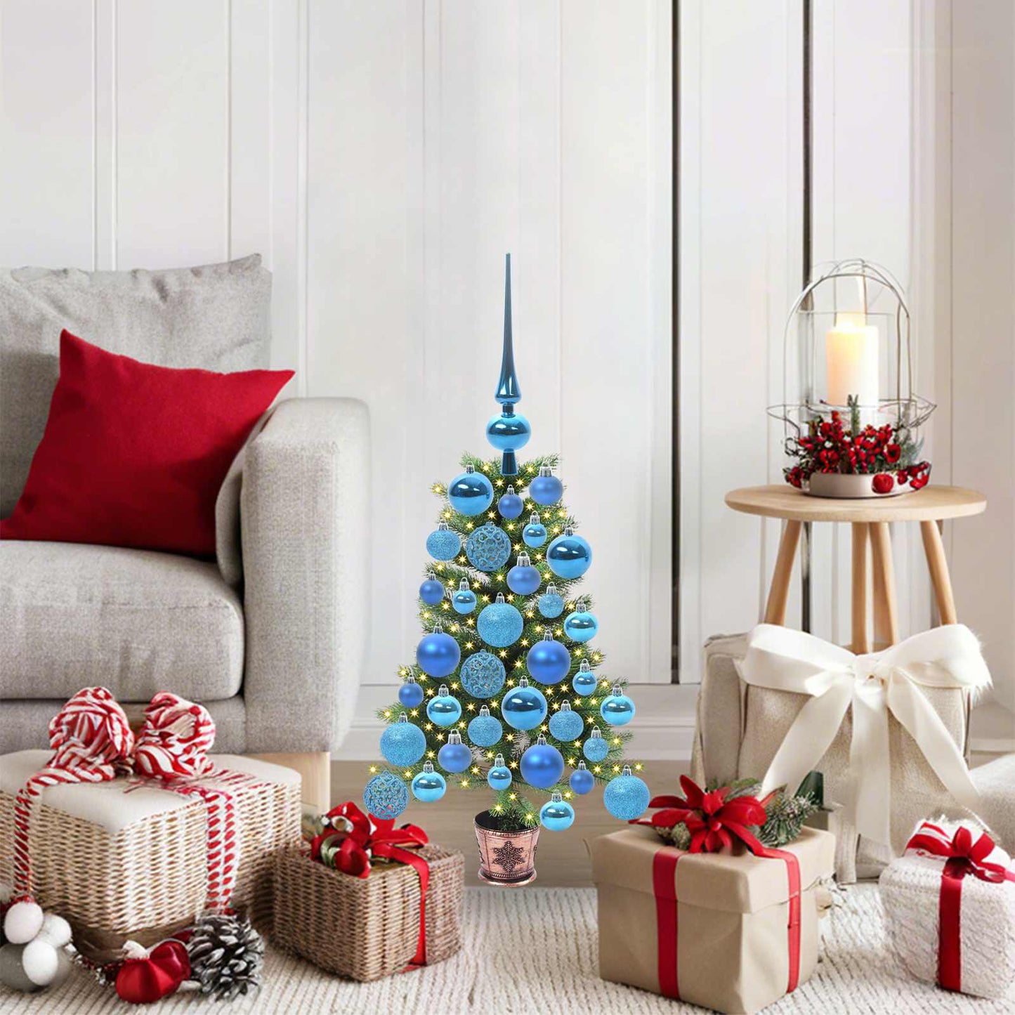 VidaXL Sapin de Noël avec 150 LED avec standard vert 65 cm PE