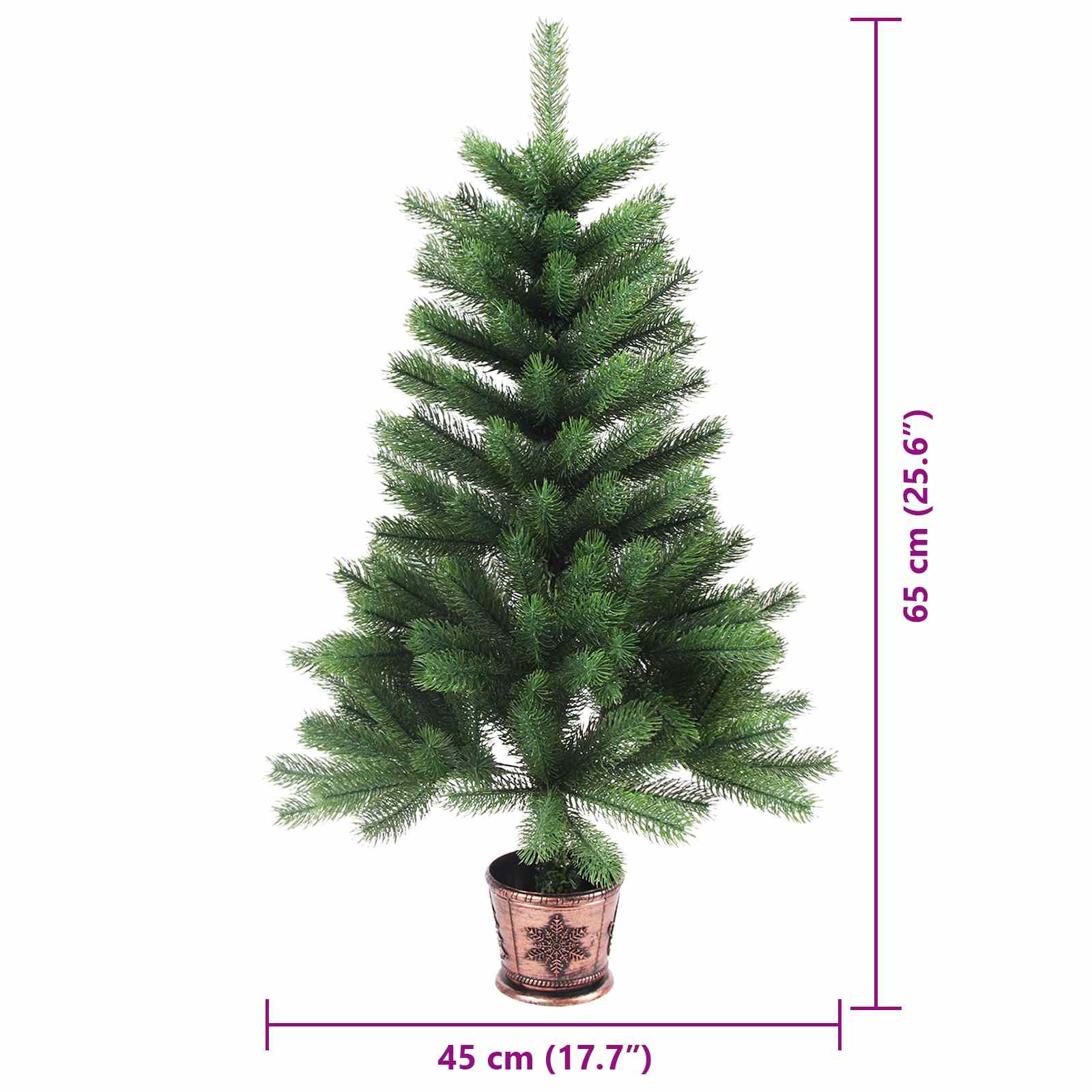 VidaXL Sapin de Noël avec 150 LED avec standard vert 65 cm PE
