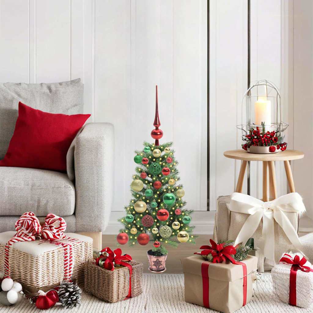 VidaXL Sapin de Noël avec 150 LED avec standard vert 65 cm PE