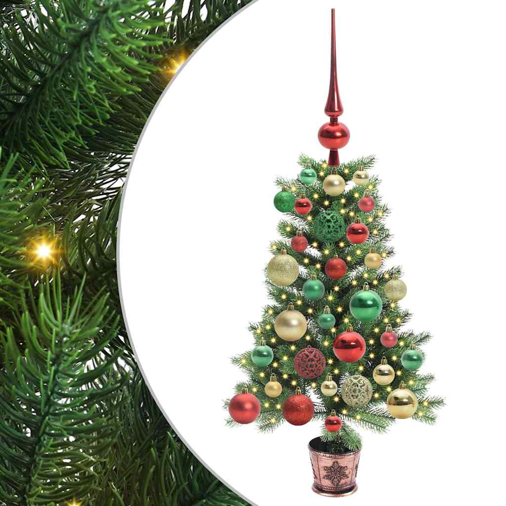 VidaXL Sapin de Noël avec 150 LED avec standard vert 65 cm PE