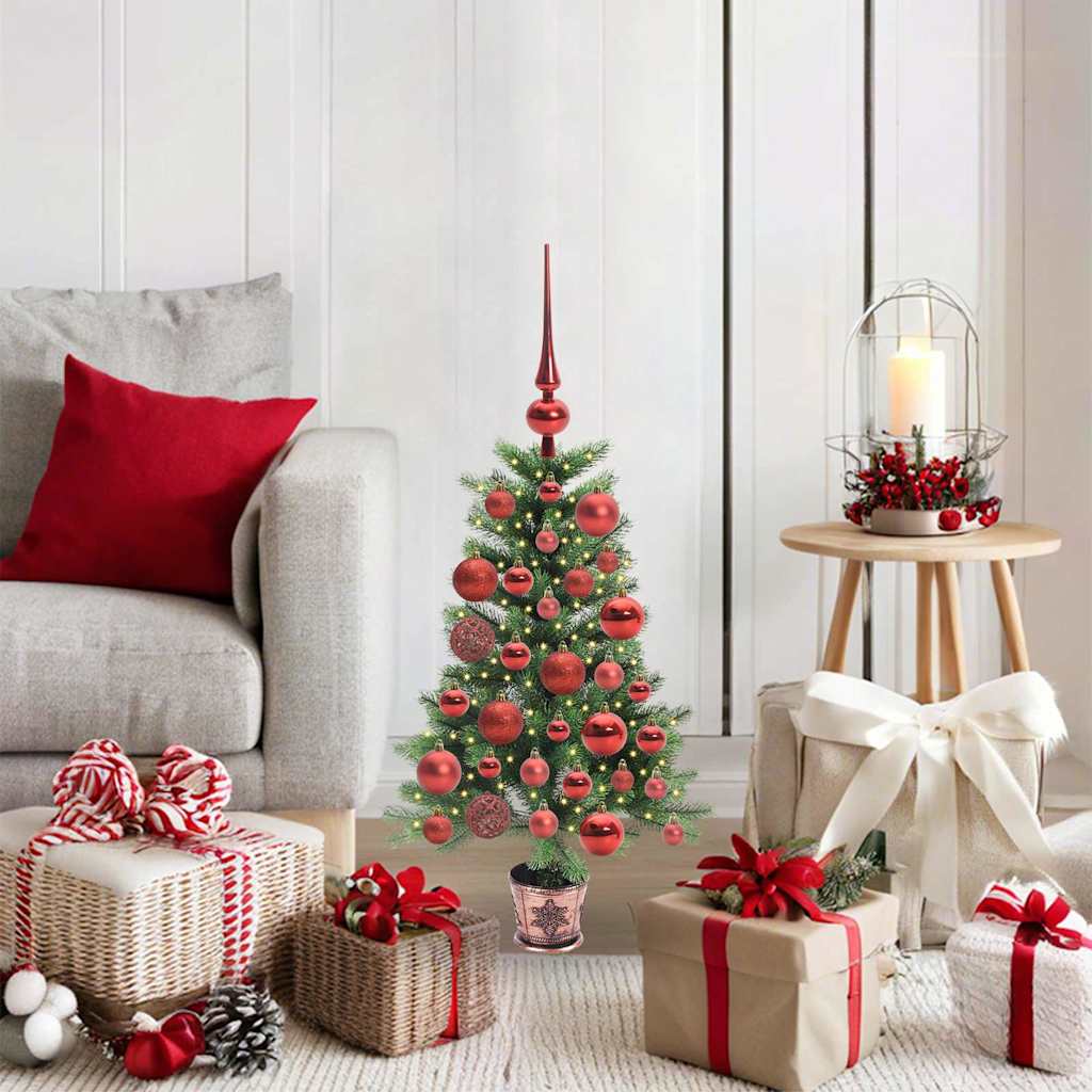 VidaXL Sapin de Noël avec 150 LED avec standard vert 90 cm PE
