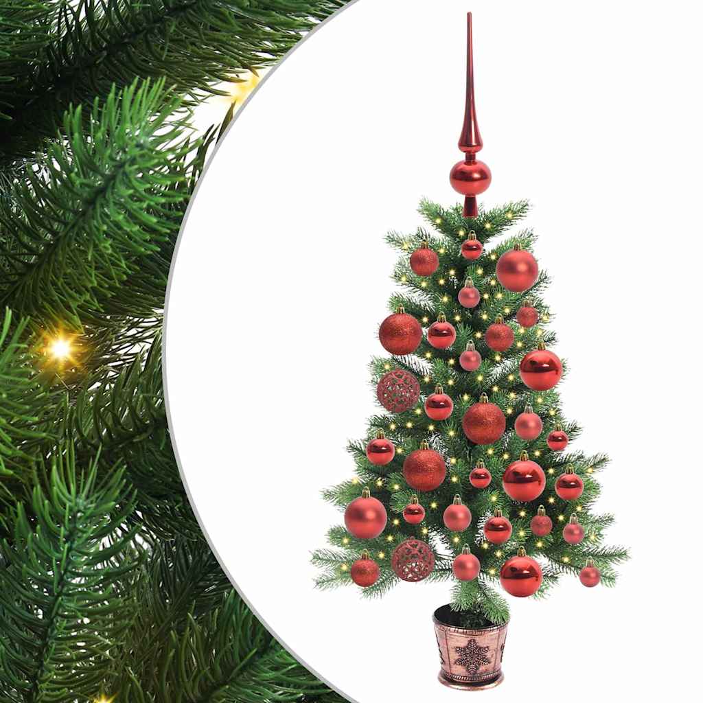 VidaXL Sapin de Noël avec 150 LED avec standard vert 90 cm PE
