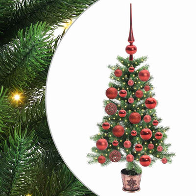 VidaXL Sapin de Noël avec 150 LED avec standard vert 90 cm PE