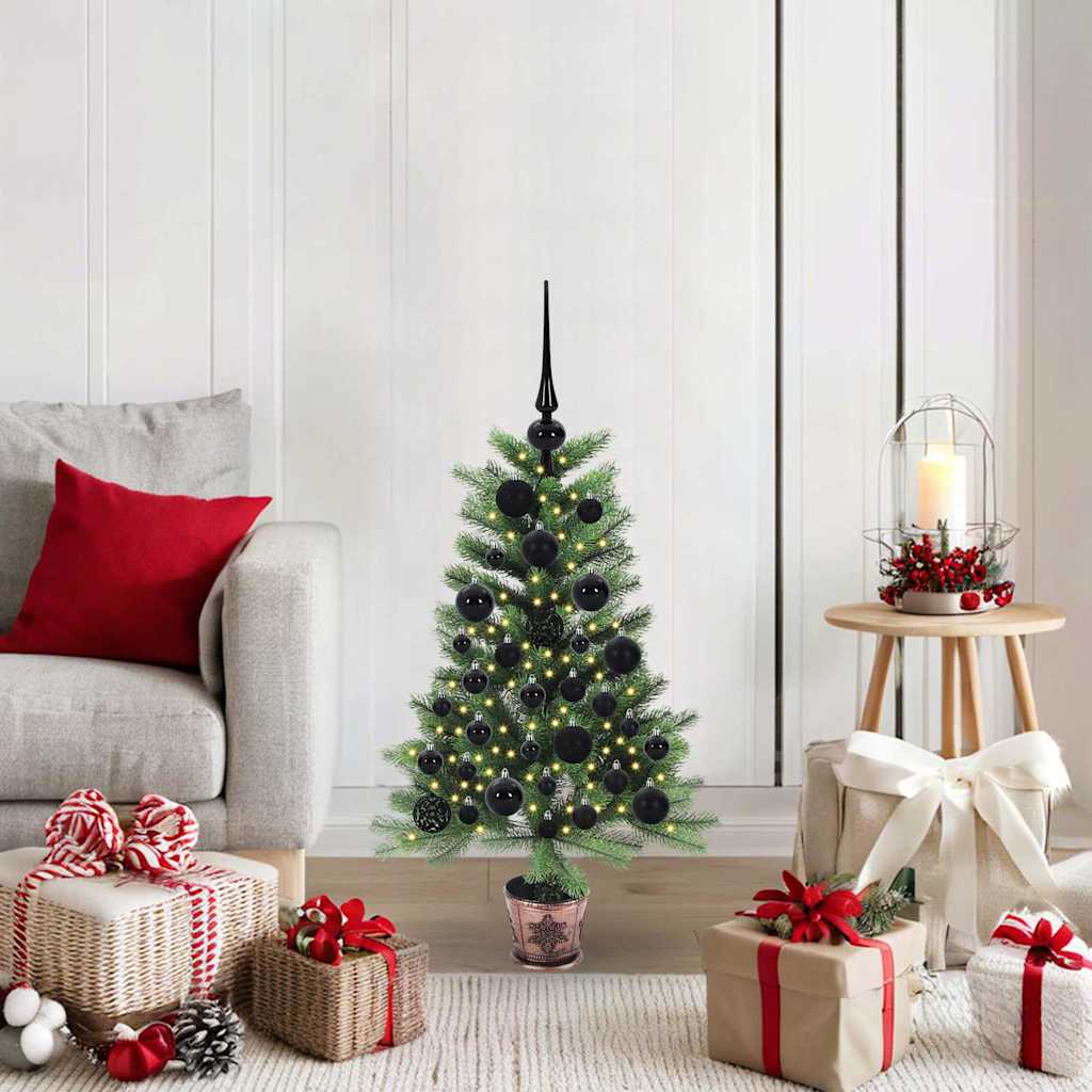 VidaXL Sapin de Noël avec 150 LED avec standard vert 90 cm PE