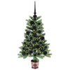 VidaXL Sapin de Noël avec 150 LED avec standard vert 90 cm PE