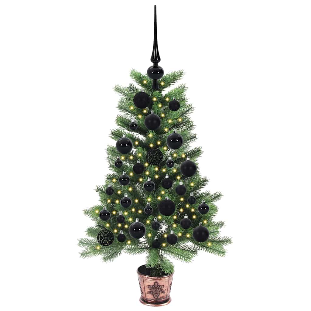 VidaXL Sapin de Noël avec 150 LED avec standard vert 90 cm PE
