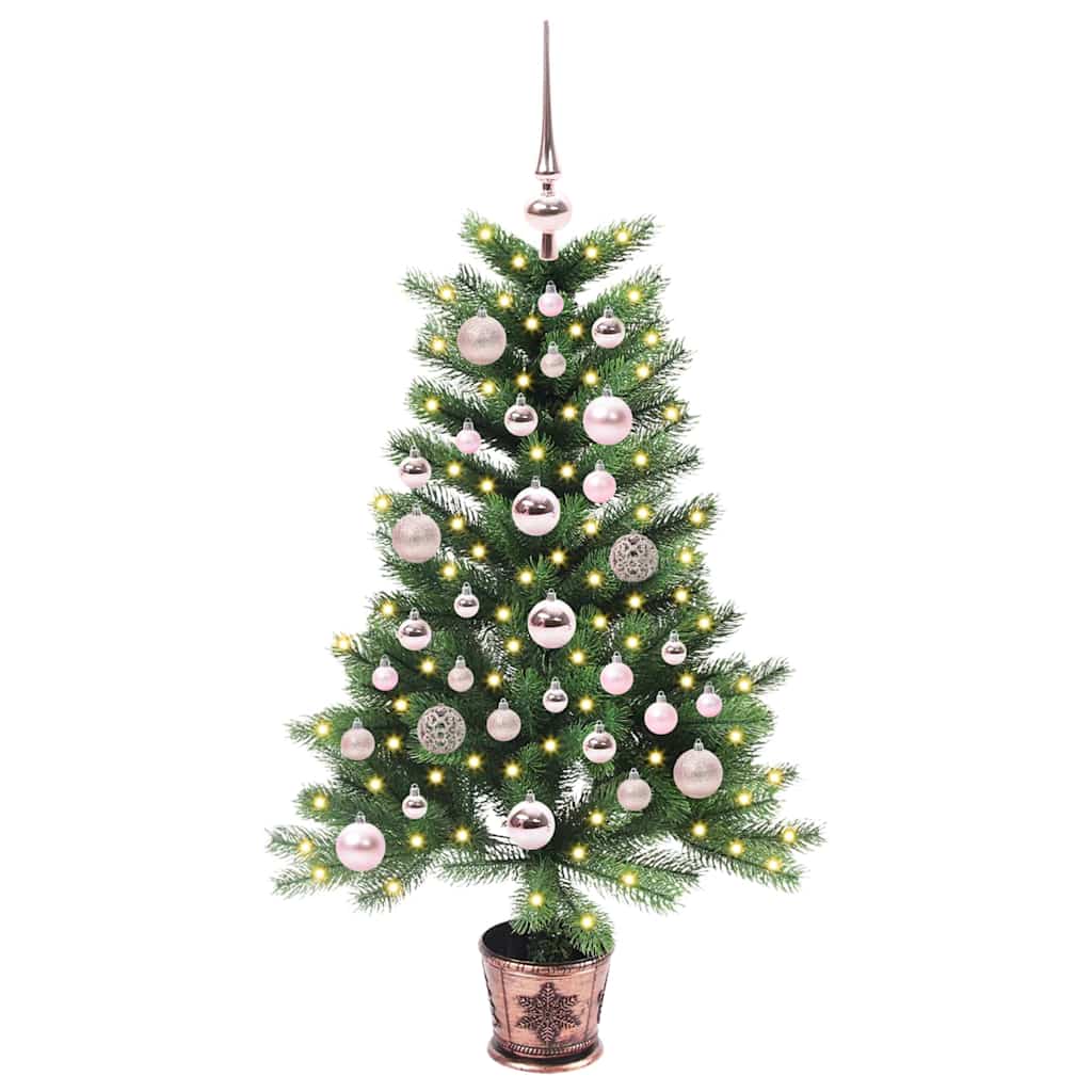 VidaXL Sapin de Noël avec 150 LED avec standard vert 90 cm PE