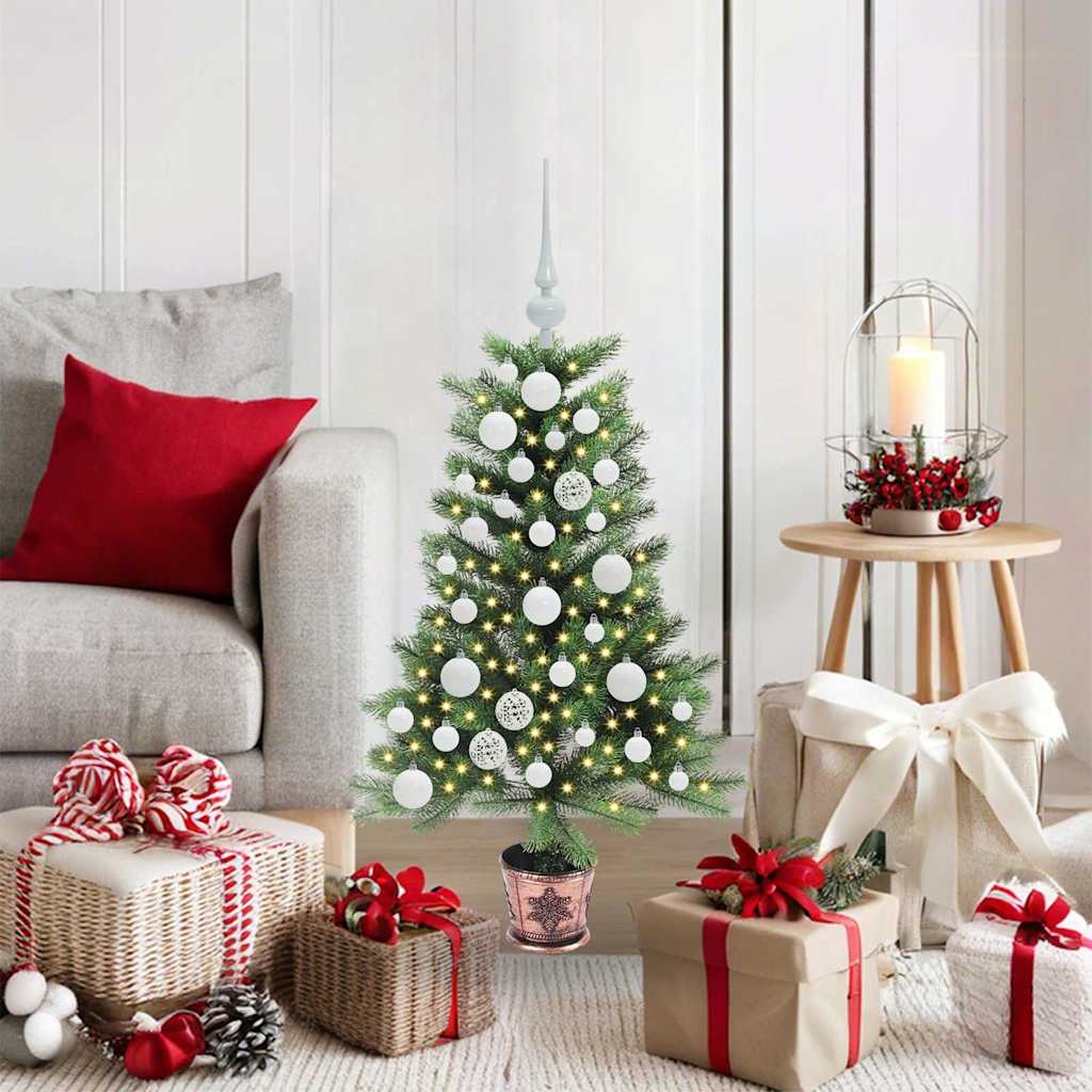 VidaXL Sapin de Noël avec 150 LED avec standard vert 90 cm PE