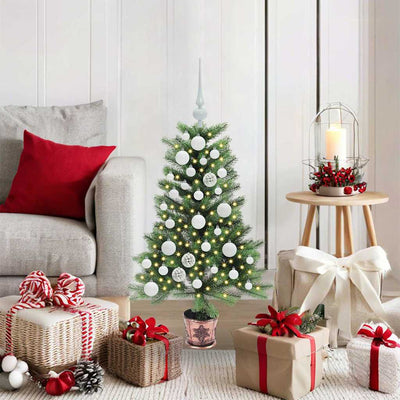 VidaXL Sapin de Noël avec 150 LED avec standard vert 90 cm PE