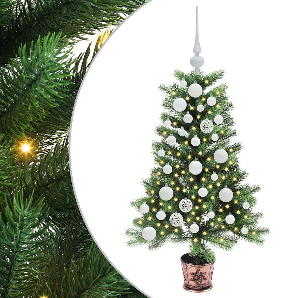 VidaXL Sapin de Noël avec 150 LED avec standard vert 90 cm PE