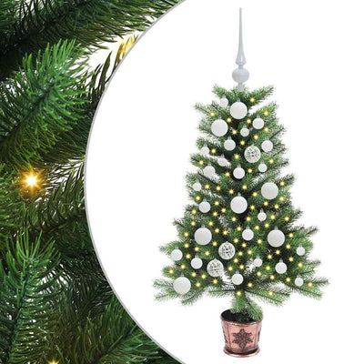 VidaXL Sapin de Noël avec 150 LED avec standard vert 90 cm PE