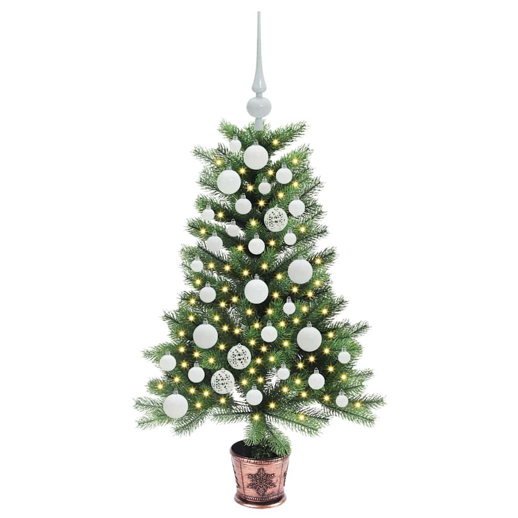 VidaXL Sapin de Noël avec 150 LED avec standard vert 90 cm PE