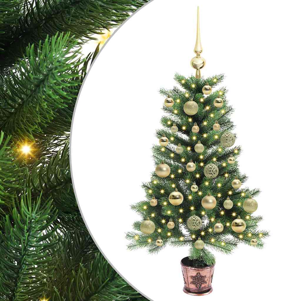 VidaXL Sapin de Noël avec 150 LED avec standard vert 90 cm PE