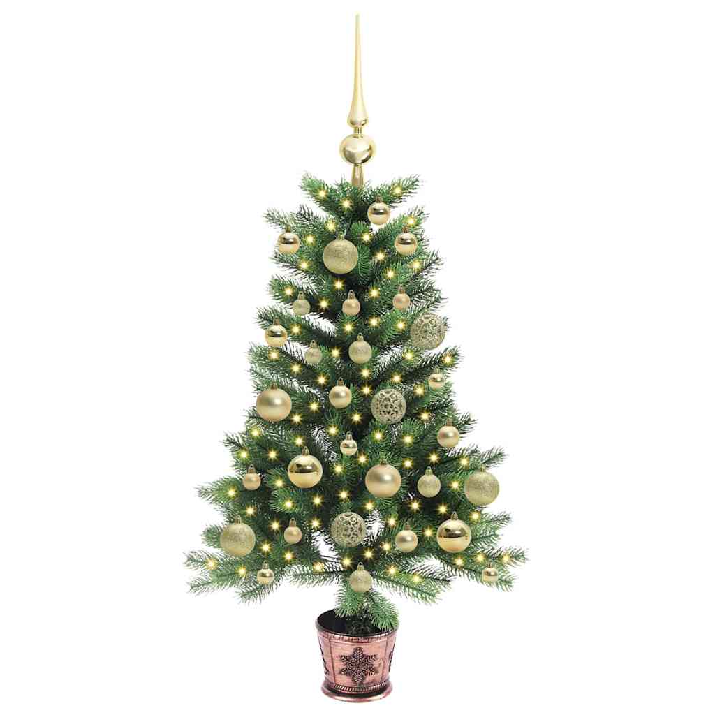 VidaXL Sapin de Noël avec 150 LED avec standard vert 90 cm PE