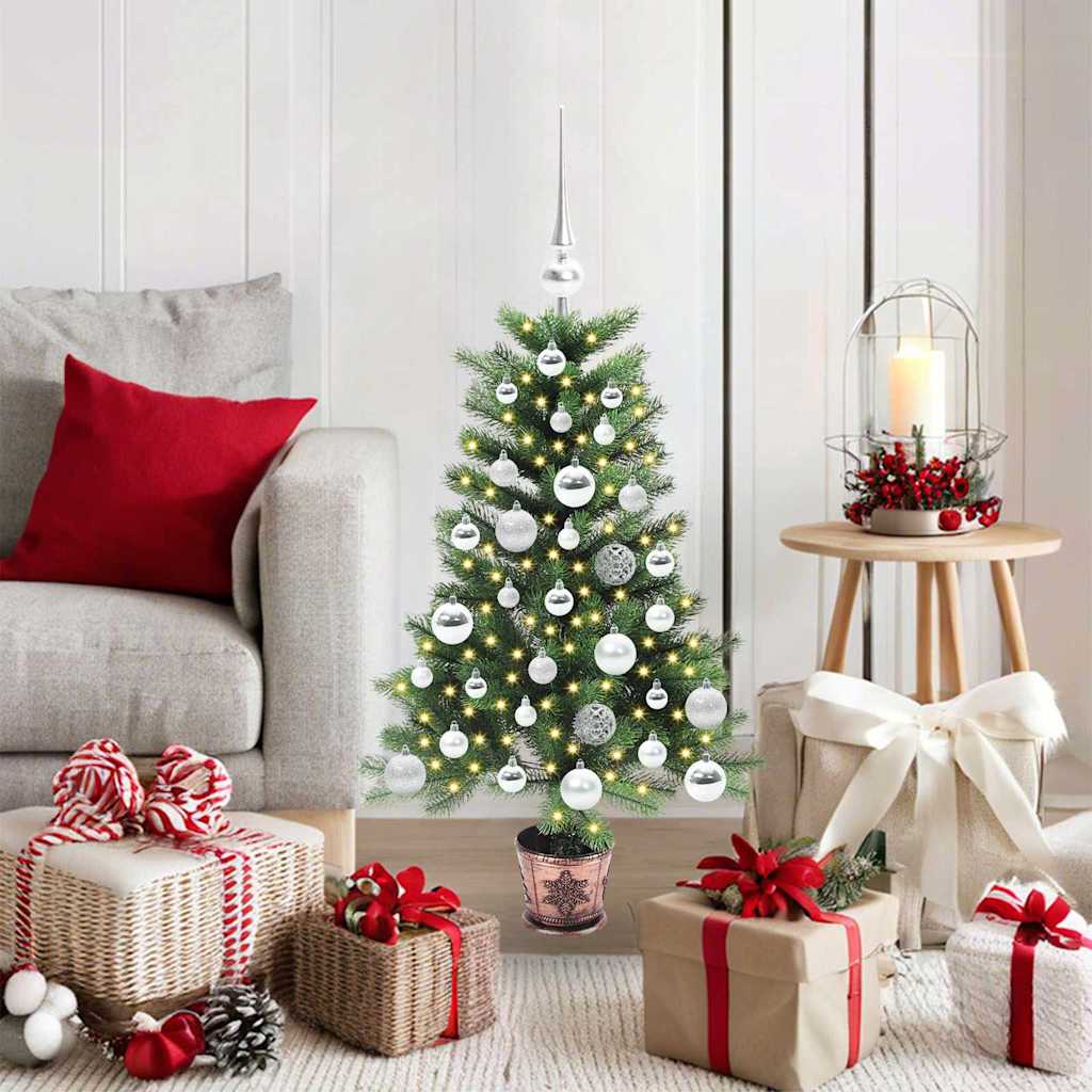VidaXL Sapin de Noël avec 150 LED avec standard vert 90 cm PE