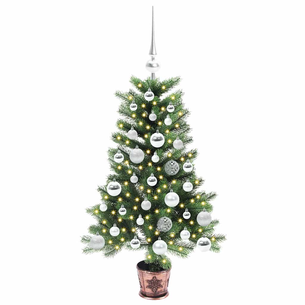 VidaXL Sapin de Noël avec 150 LED avec standard vert 90 cm PE