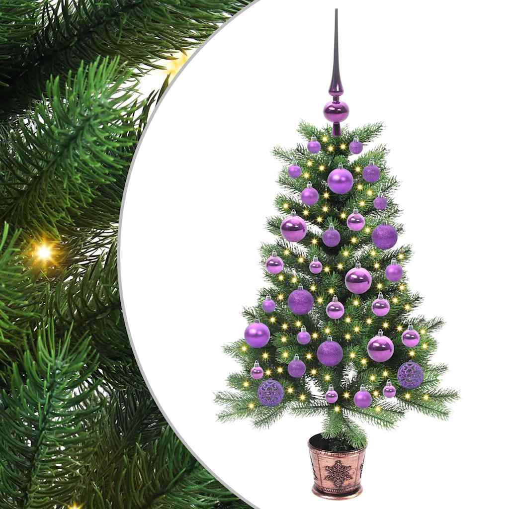 VidaXL Sapin de Noël avec 150 LED avec standard vert 90 cm PE