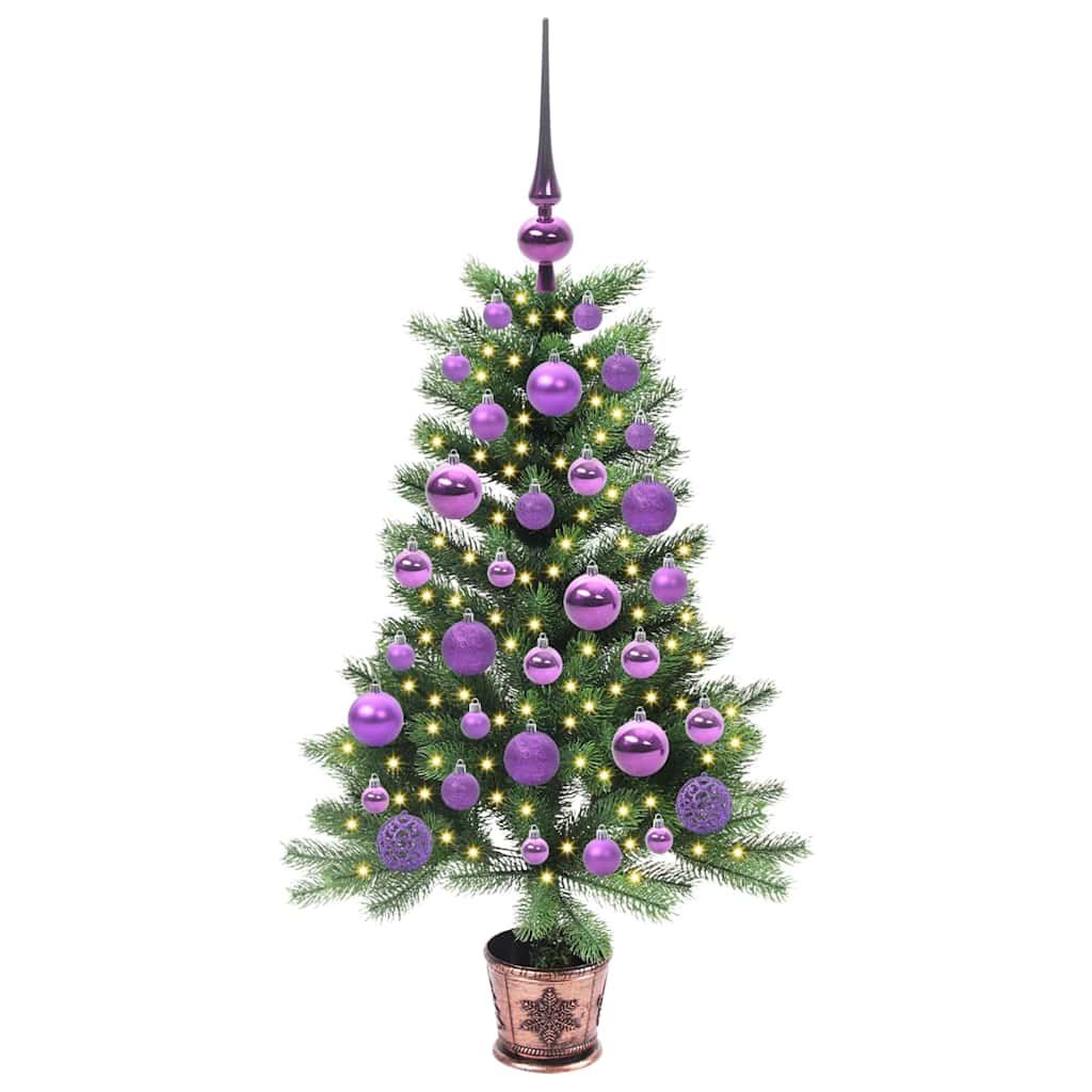 VidaXL Sapin de Noël avec 150 LED avec standard vert 90 cm PE