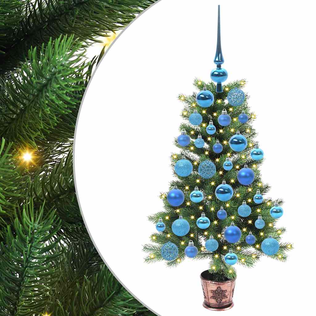VidaXL Sapin de Noël avec 150 LED avec standard vert 90 cm PE