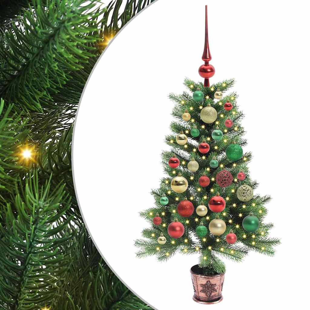 VidaXL Sapin de Noël avec 150 LED avec standard vert 90 cm PE